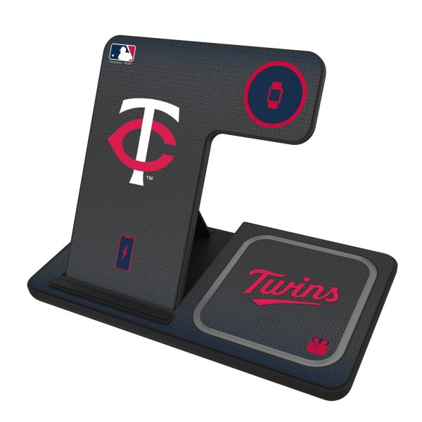 Minnesota Twins Linen 3 in 1 Charging Station Online now