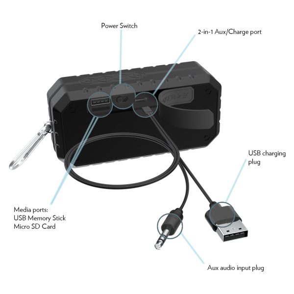 Chicago Sky Endzone Solid Bluetooth Speaker Discount - Image 4