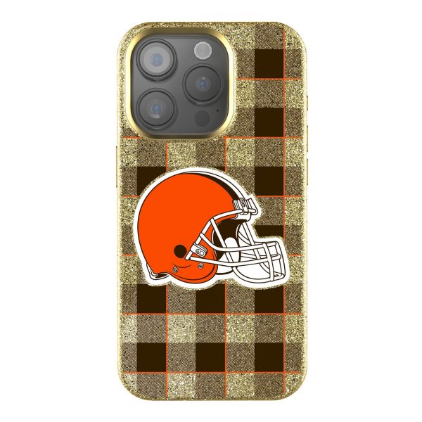 Cleveland Browns Plaid Bling Phone Case Online Sale