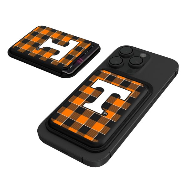 University of Tennessee Volunteers Plaid Black Magnetic Credit Card Wallet Online Hot Sale