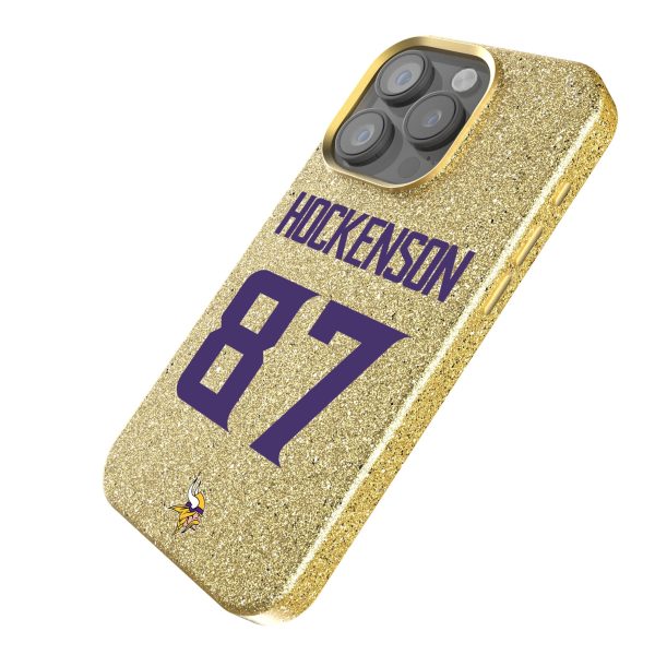 T.J. Hockenson Minnesota Vikings 87 Ready Bling Phone Case Discount - Image 2