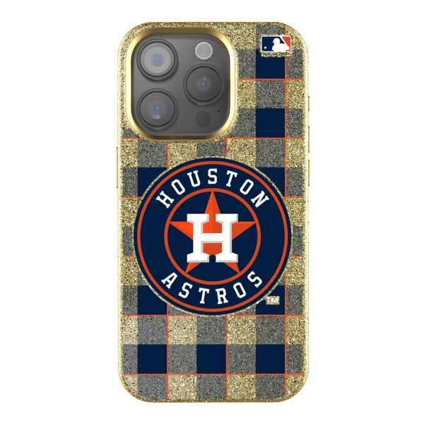Houston Astros Plaid Bling Phone Case Online now