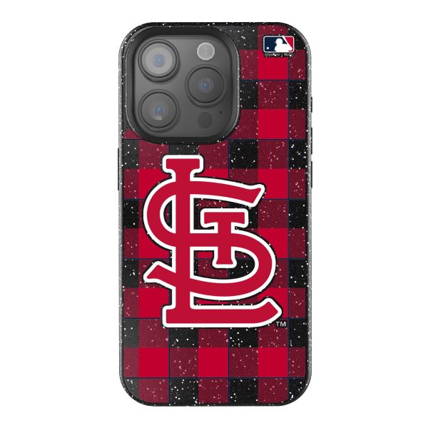 St Louis Cardinals Plaid Bling Phone Case on Sale