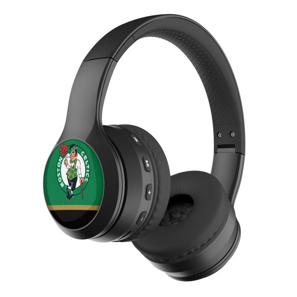 Boston Celtics Stripe Wireless Over-Ear BT Headphones With Case Discount