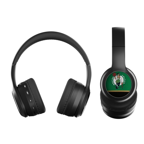 Boston Celtics Stripe Wireless Over-Ear BT Headphones With Case Discount - Image 2
