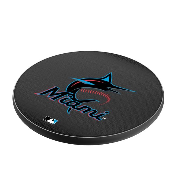 Miami Marlins Linen 15-Watt Wireless Charger Supply - Image 2
