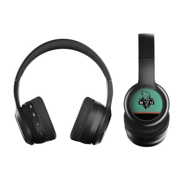 New York Liberty Stripe Wireless Over-Ear BT Headphones With Case Online now - Image 2