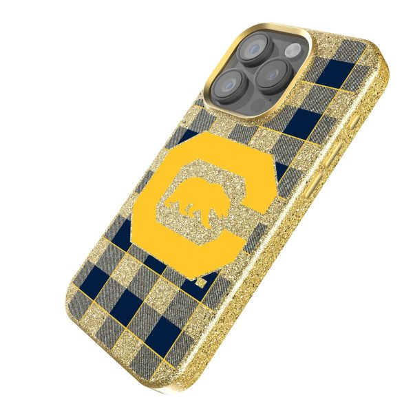 University of California Berkeley Golden Bears Plaid Bling Phone Case Sale - Image 2