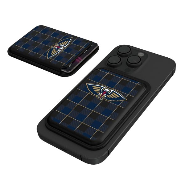 New Orleans Pelicans Plaid Black Magnetic Credit Card Wallet Discount