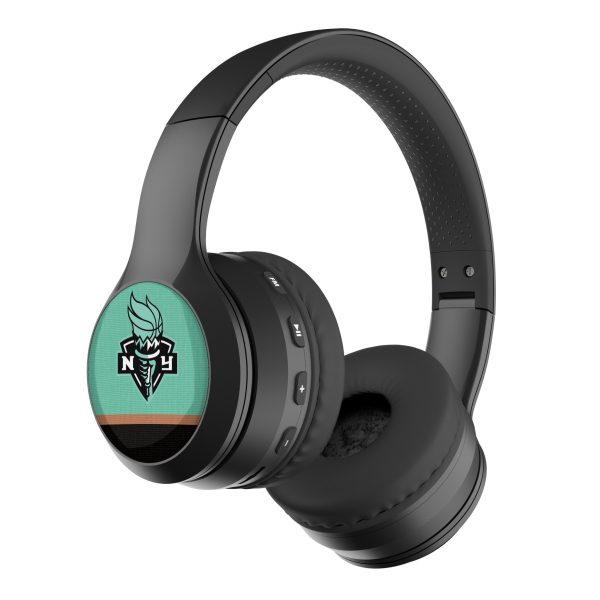 New York Liberty Stripe Wireless Over-Ear BT Headphones With Case Online now