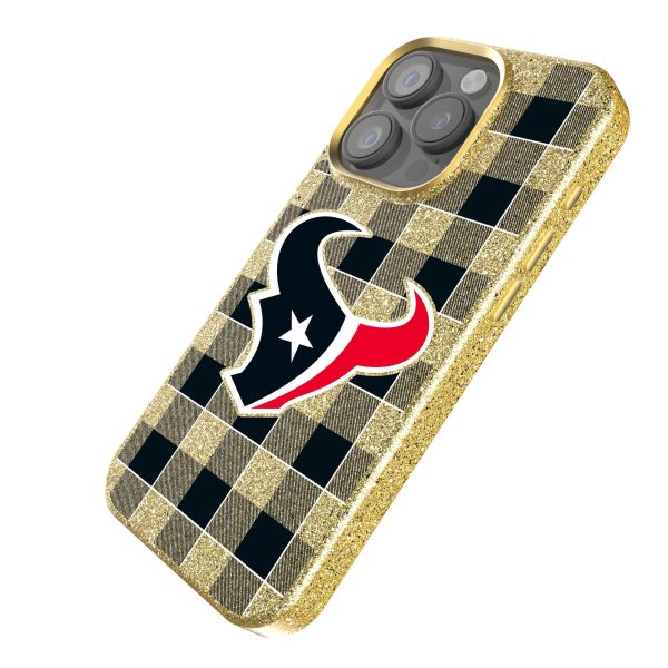 Houston Texans Plaid Bling Phone Case Cheap - Image 2