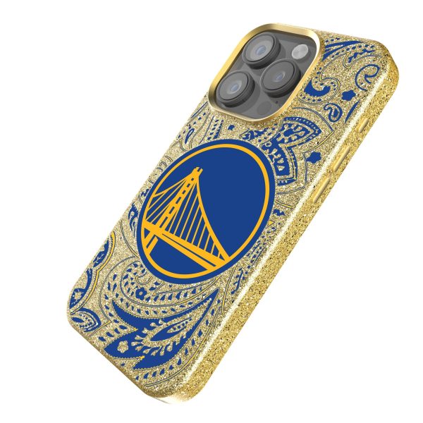 Golden State Warriors Paisley Bling Phone Case for Apple iPhone Fashion - Image 2