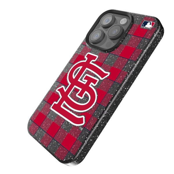 St Louis Cardinals Plaid Bling Phone Case on Sale - Image 2