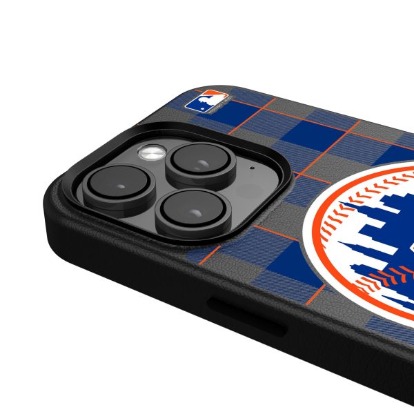 New York Mets Plaid MagSafe Compatible Phone Case for Apple iPhone Discount - Image 4