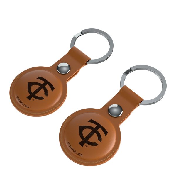 Minnesota Twins Burn Brown Airtag Holder 2-Pack For Sale - Image 3