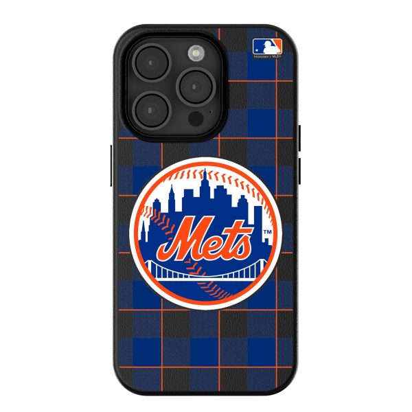 New York Mets Plaid MagSafe Compatible Phone Case for Apple iPhone Discount