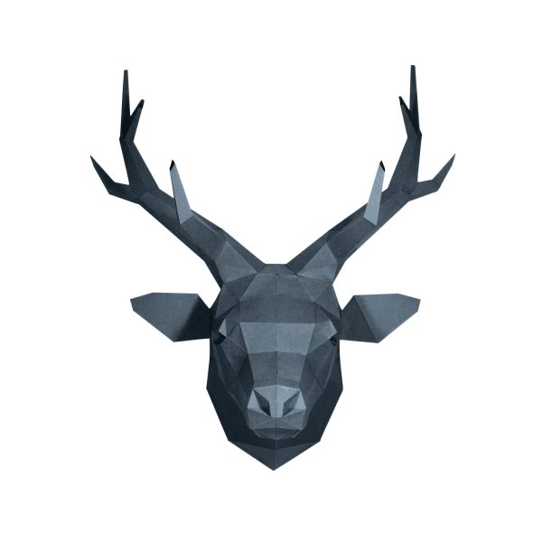 Deer Head 3D Papercraft Wall Art - Grey Sapphire Limited Edition For Discount - Image 4