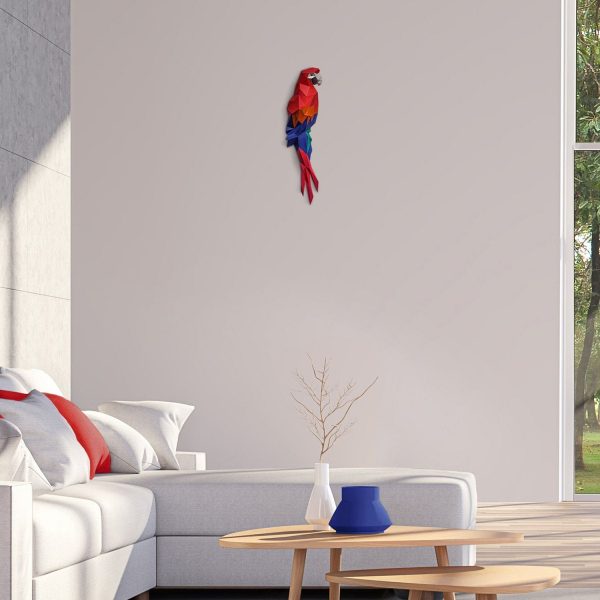 Macaw 3D Papercraft Wall Art Online Sale - Image 3